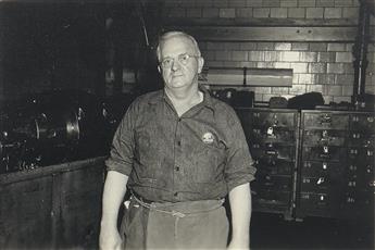 (WORKER PORTRAITS--OHIO) A collection of 43 candid WWII-era employee portraits from the Timken Roller Bearing Company.